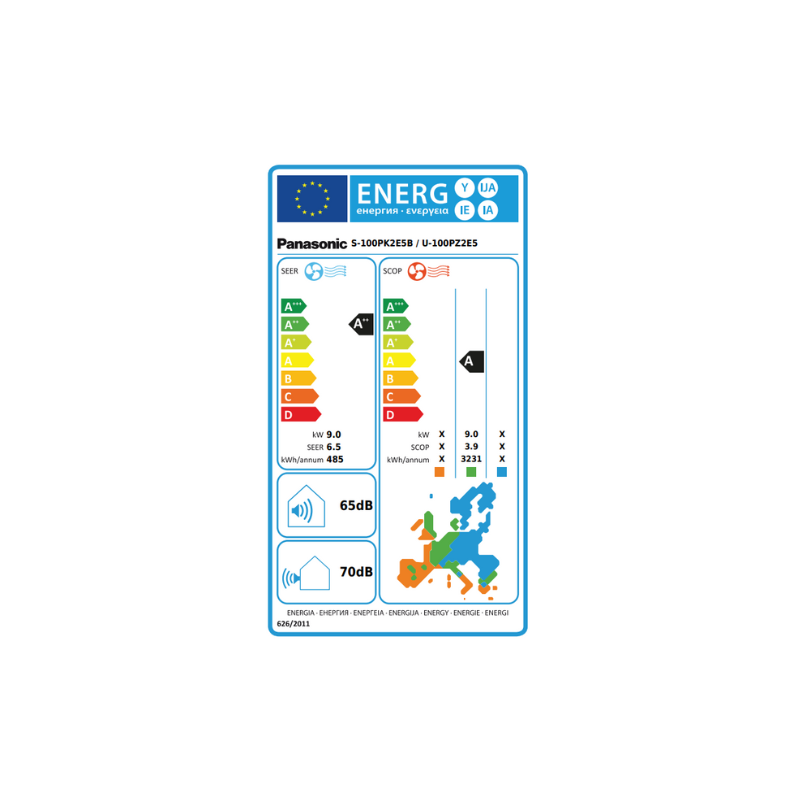 Climatiseur Panasonic Mural CS/CU-S100PK2E5B 10 KW 33000 Btu/h