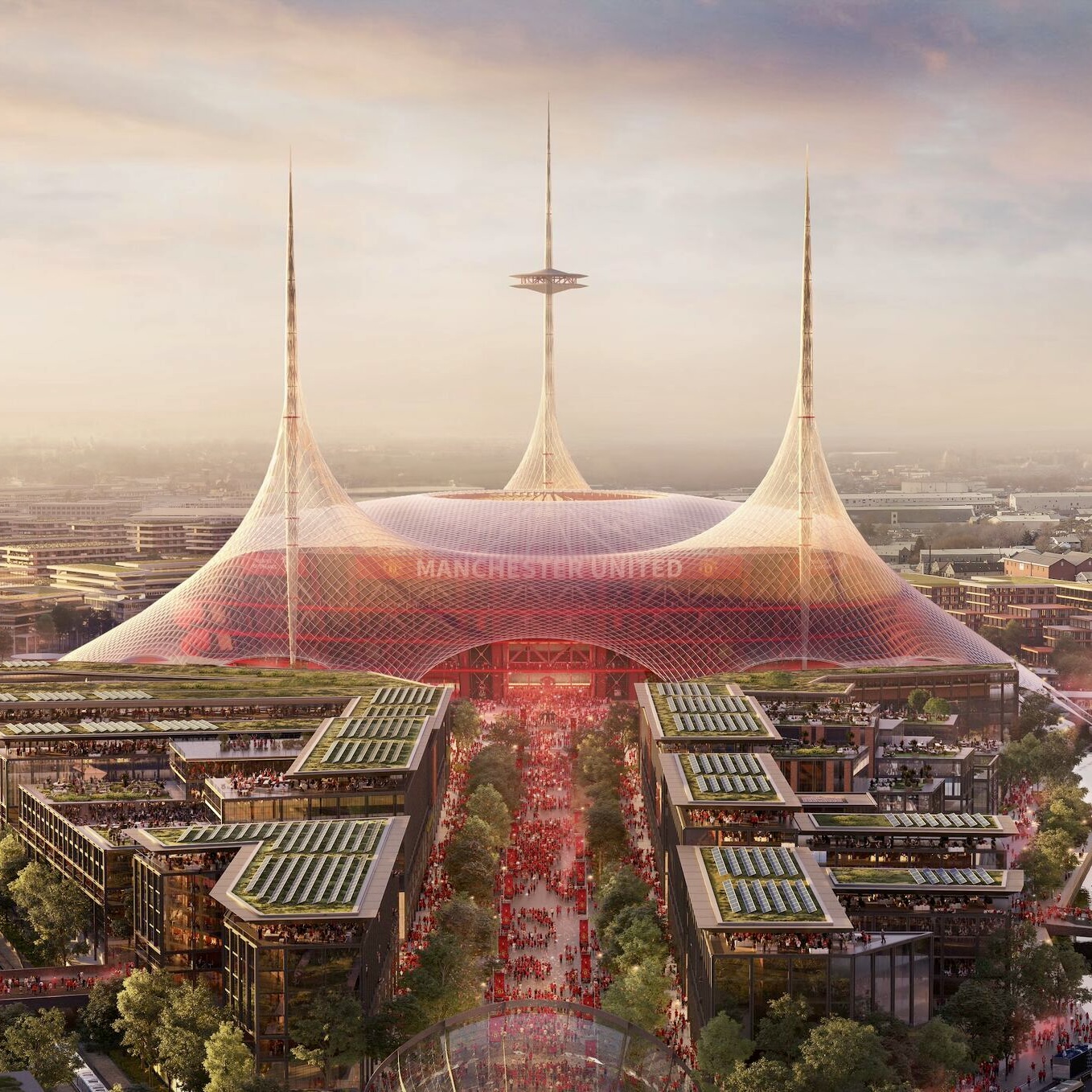 Photo representing the 'Manchester United set to scrap 'circus tent' over its stadium ' article