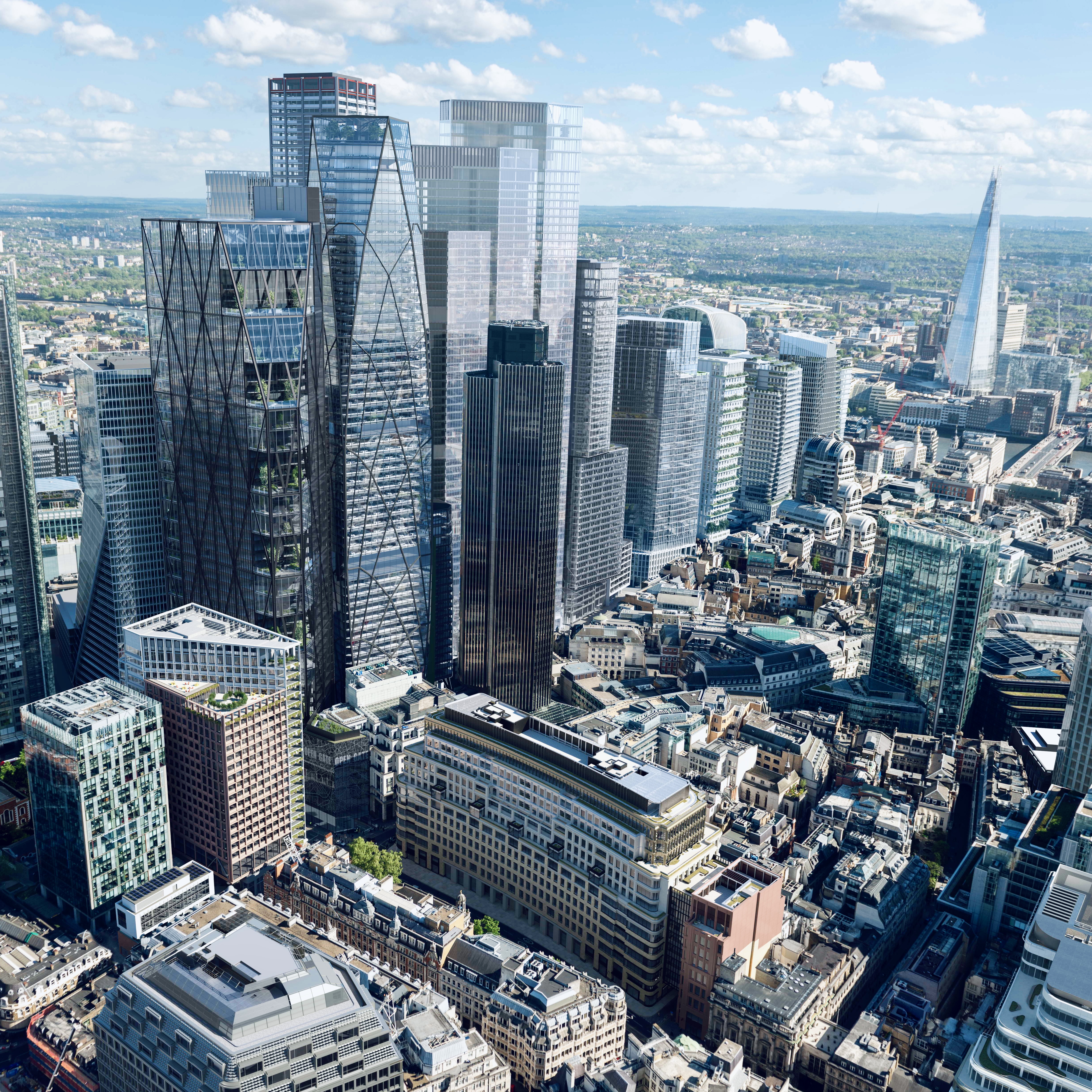 Photo representing the 'Renders reveal how London's skyline will look in 2035' article