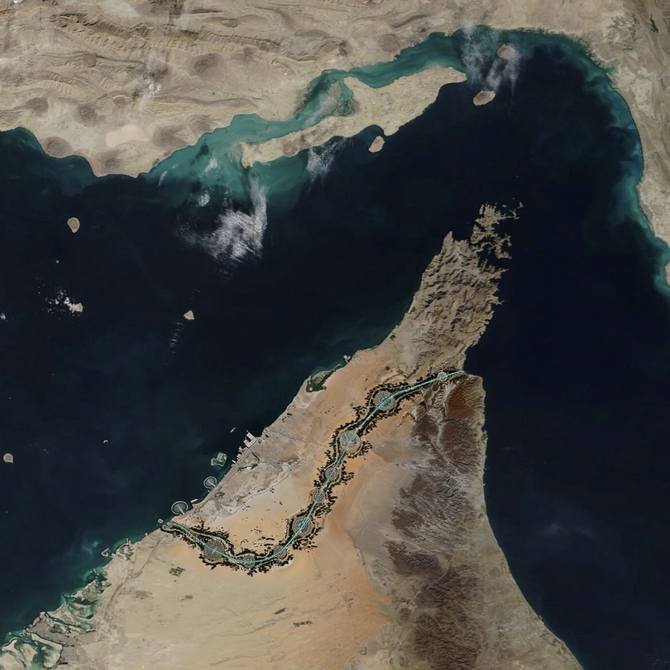 Photo representing the 'Dubai architects propose circumventing the Strait of Hormuz' article