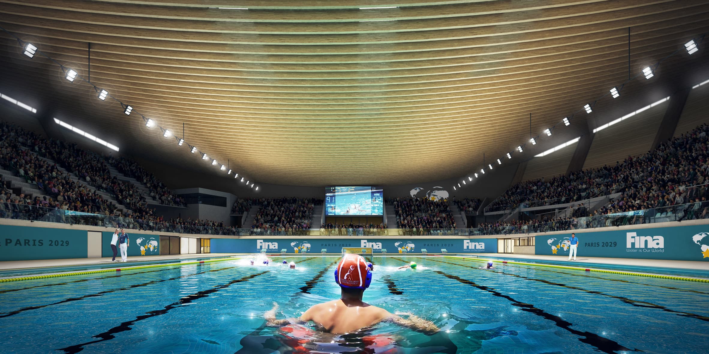 Paris 2024 is partnering with EDF, the French Swimming Federation