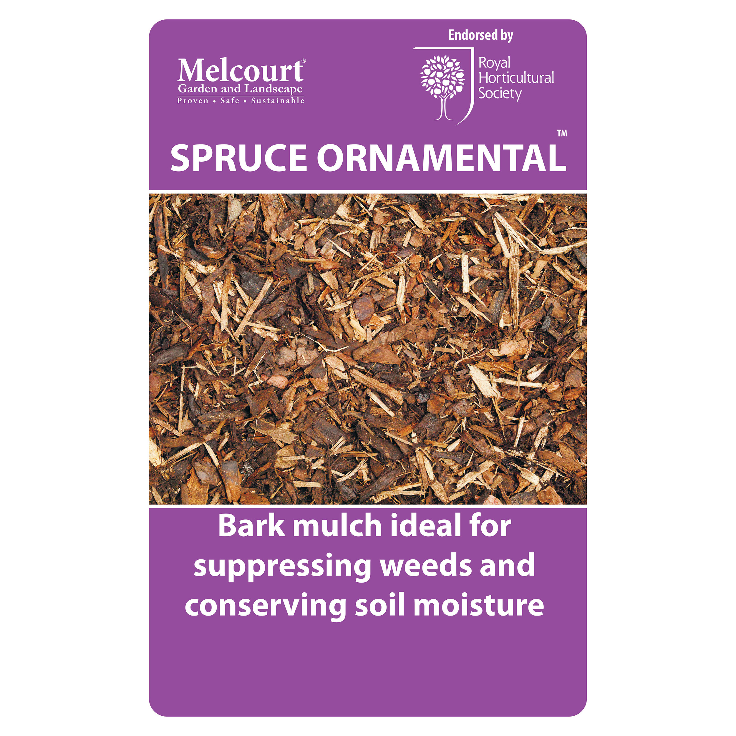 Melcourt Spruce Ornamental Landscaping Bark Mulch 60ltr