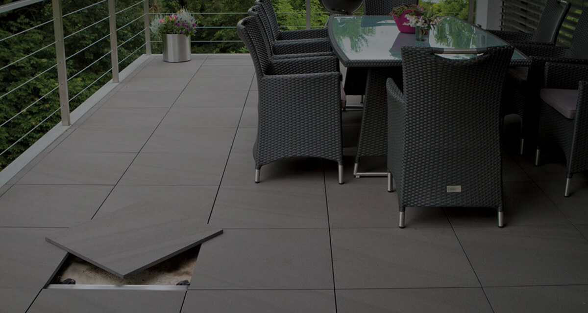Picture of a Patio using Italian Porcelain Tiles