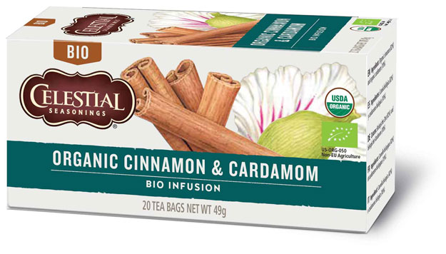 Sunita Fine Foods Celestial Seasonings Organic Cinnamon & Cardamom Herbal Tea