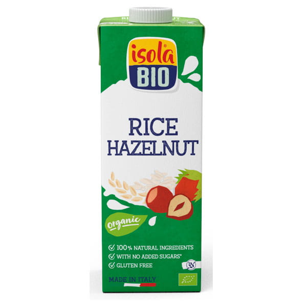 Isola Bio Organic Rice and Hazelnut Drink (gluten free) 1 Litre