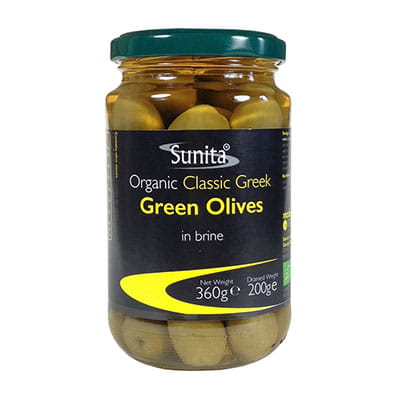 Sunita Fine Foods Organic Green Olives