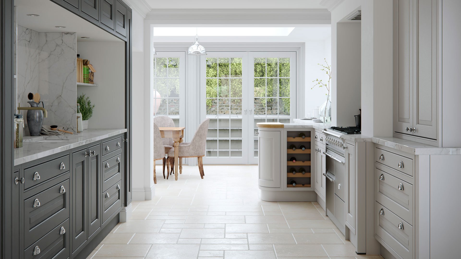 Multiwood Eildon Ash Bespoke Painted Kitchen