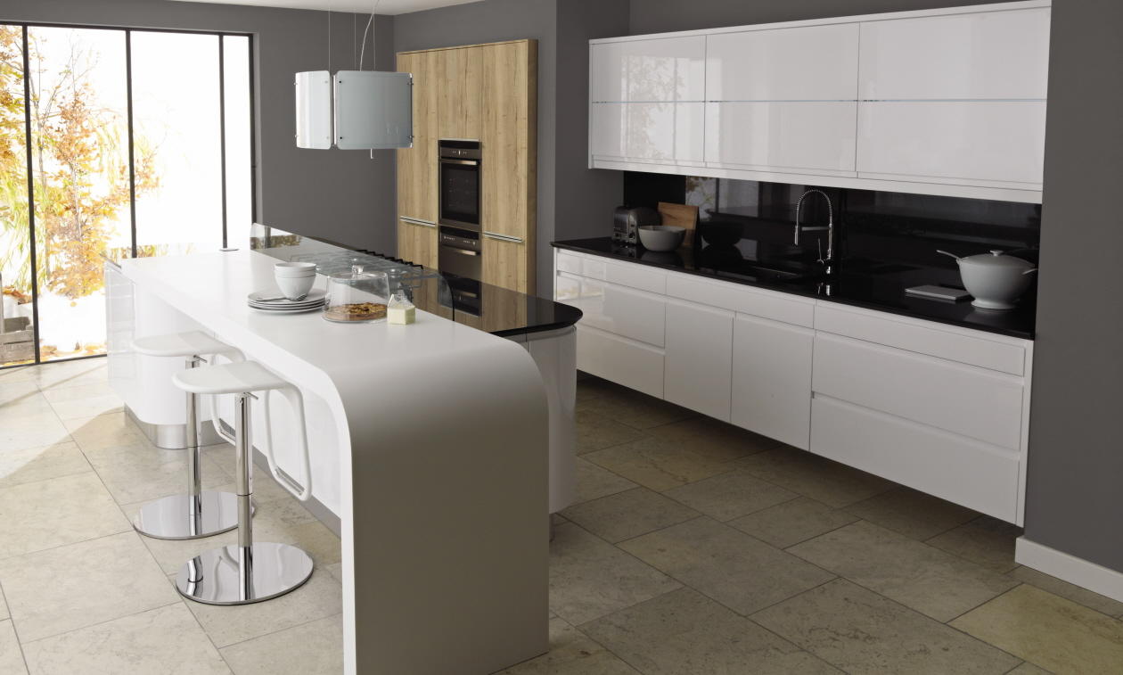 Second Nature Remo Gloss White Kitchen