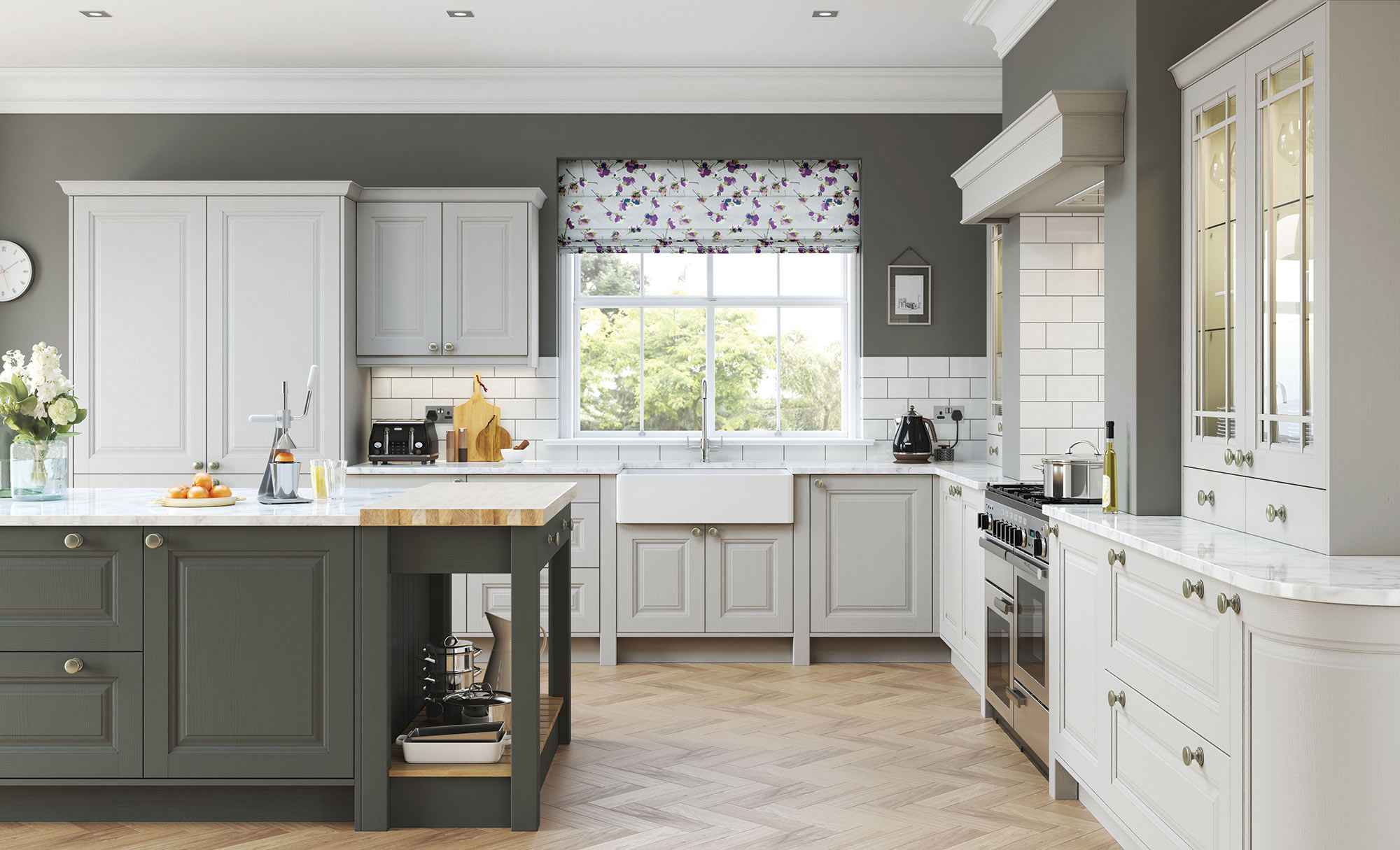 Uform Jefferson Light Grey & Gun Metal Grey Kitchen
