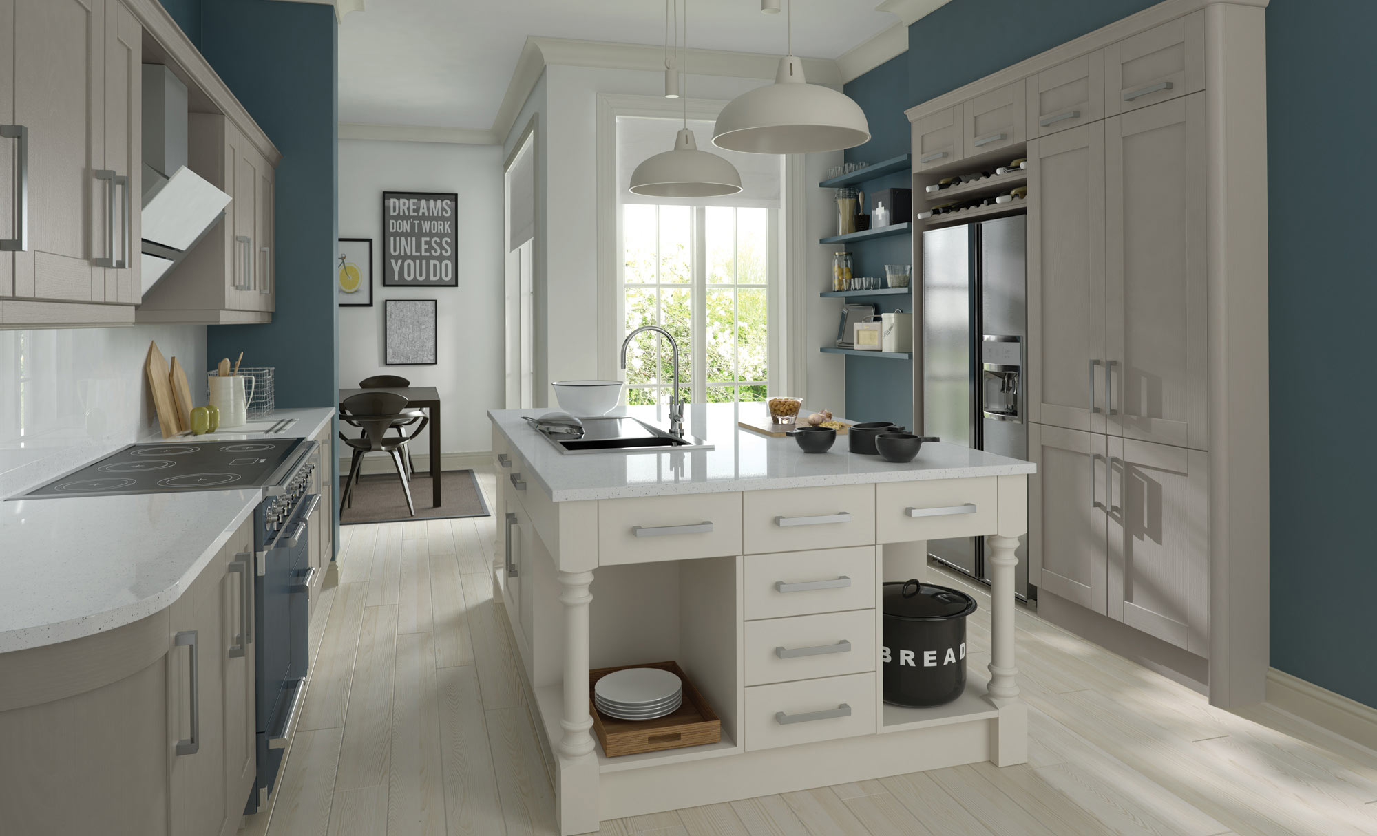 Uform Madison Stone & Brilliant White Kitchen