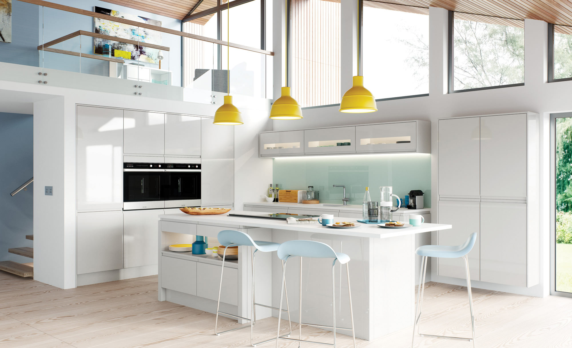Uform Strada Gloss Light Grey Kitchen