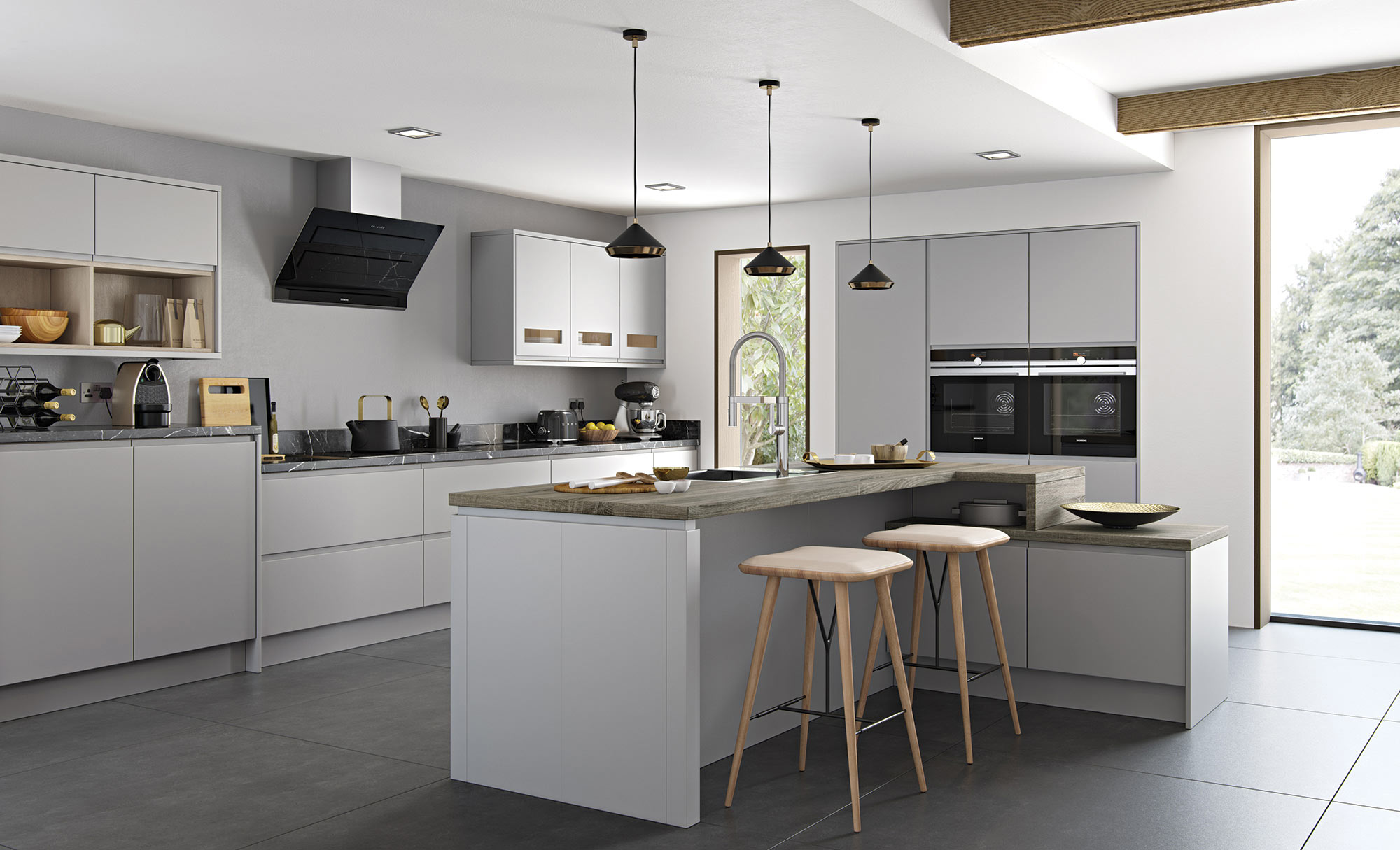 Uform Strada Matte Light Grey Kitchen