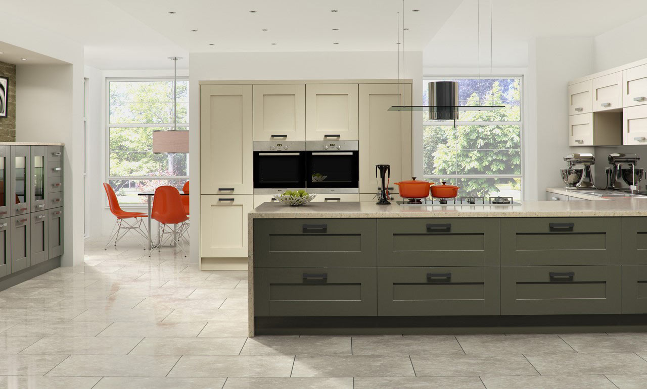 Uform Windsor Shaker Biscuit & Lava Kitchen