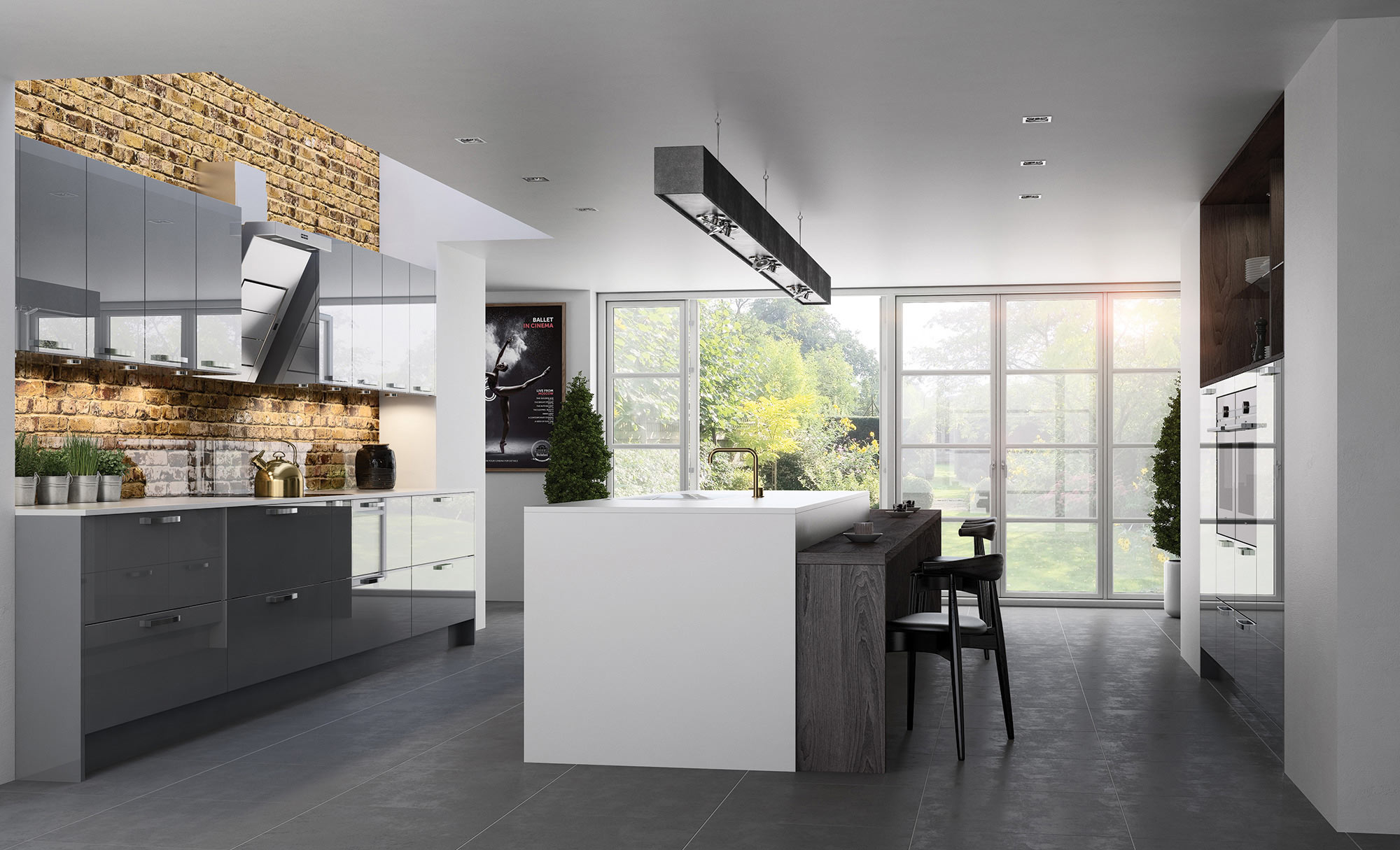 Uform Zola Gloss Dust Grey Kitchen