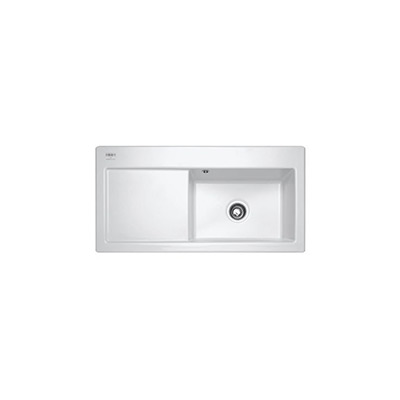 Franke Mythos 1.0 Bowl Ceramic Sink & LH Drainer, 1000 x 510mm