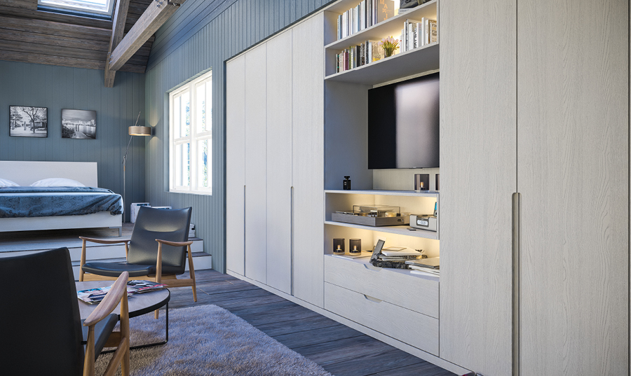 Bella Oakgrain Grey Integra Bedroom