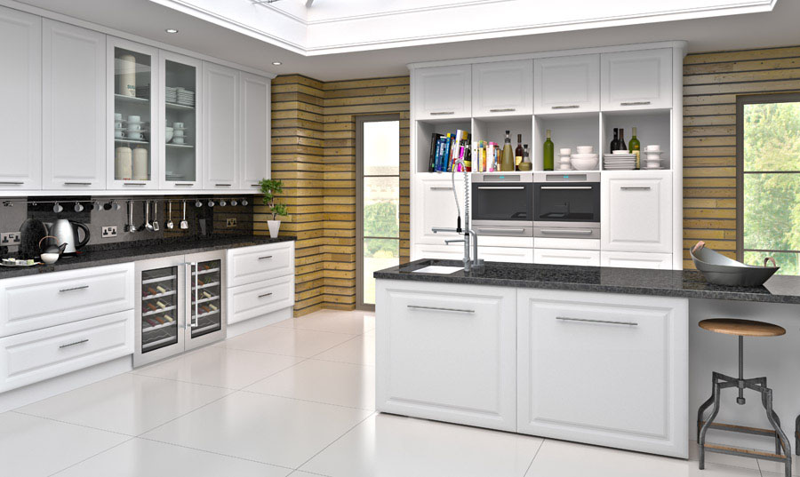 Bella Satin White York Kitchen