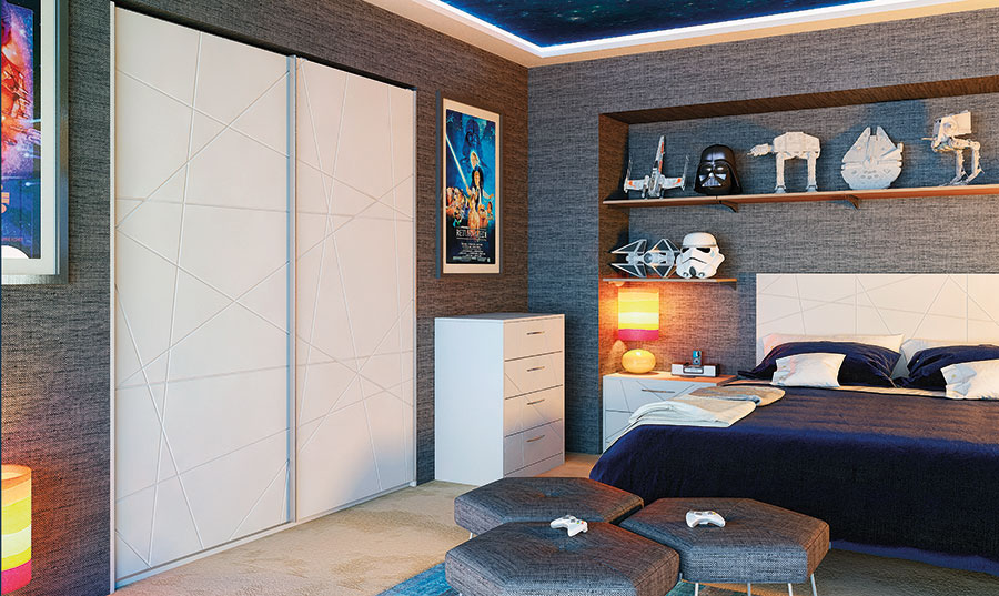 Glidor Matt Dove Grey Fitted Bedroom