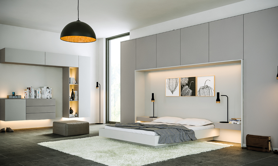 Zurfiz Supermatt Dust Grey and Supermatt Light Grey Bedroom