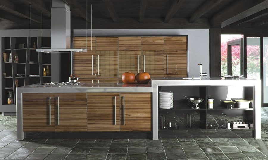 Zurfiz Ultragloss Noce Marino Kitchen