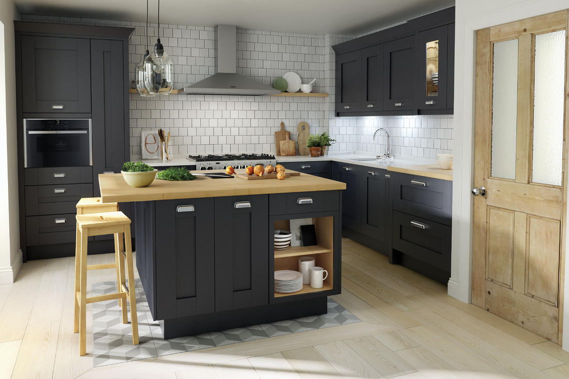 Second Nature Milbourne Charcoal Kitchen