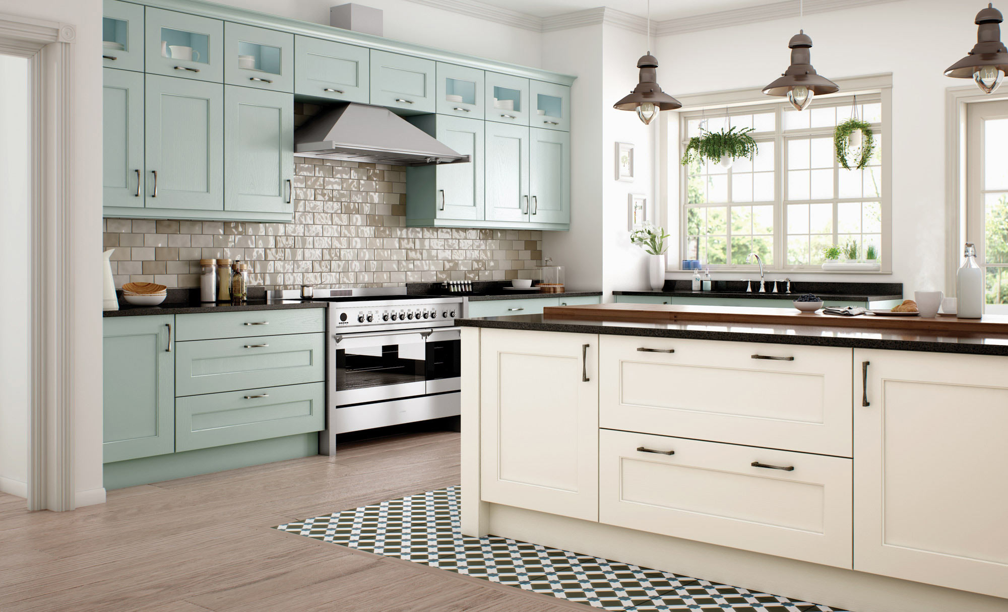 Uform Wakefield Ivory & Powder Blue Kitchen