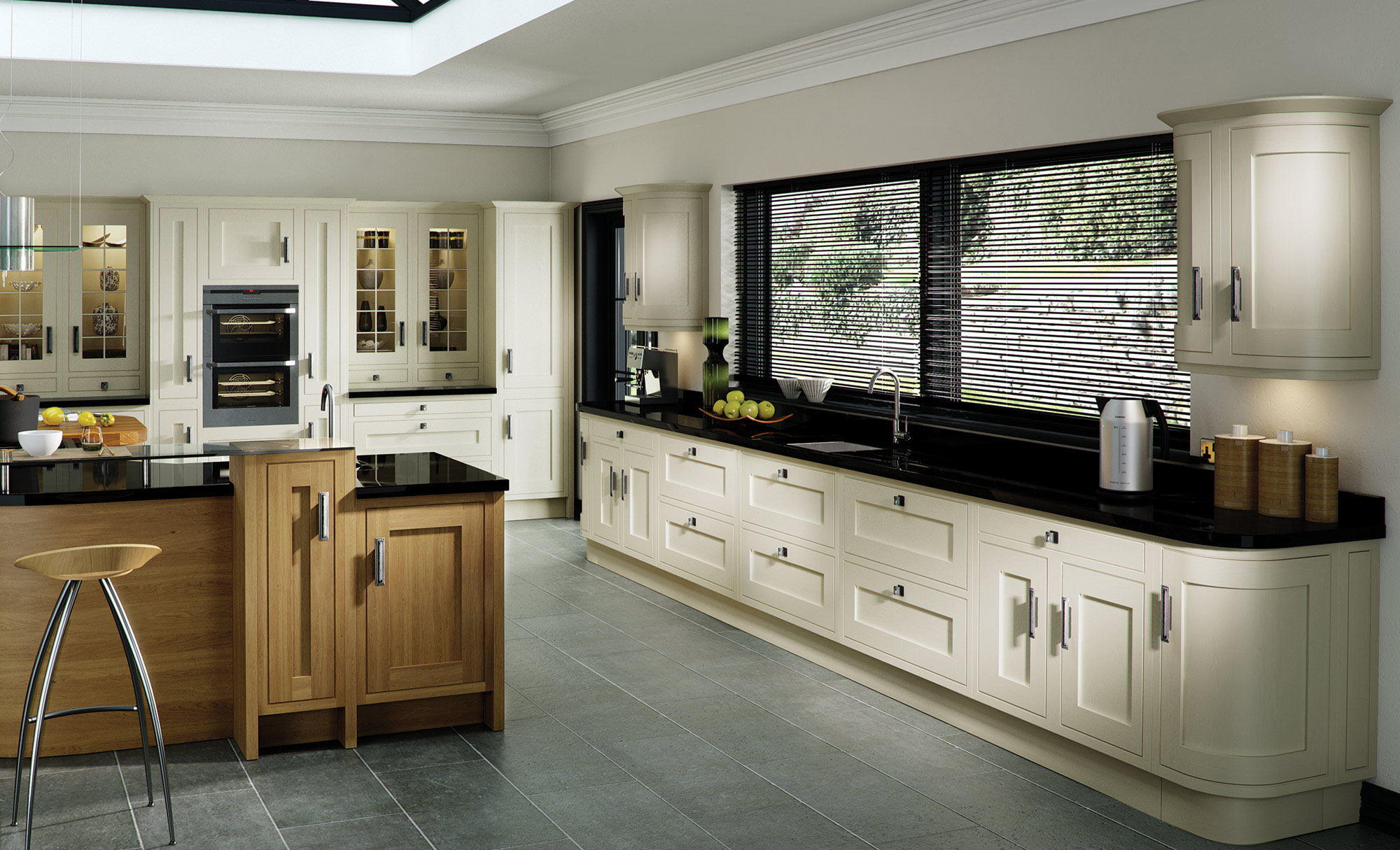 Uform Iona Inframe Light Oak White Cotton Kitchen