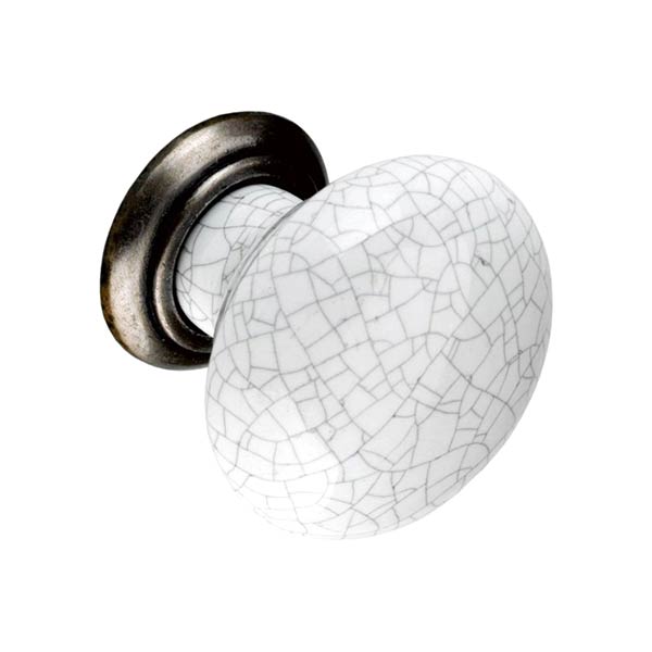 Knob, 35mm, With Grey Crackle