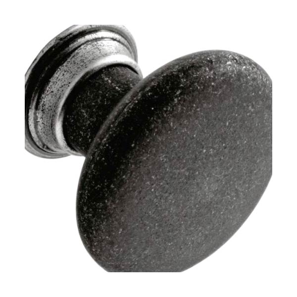 Knob, 32mm Diameter, With Pewter Effect Back Plate