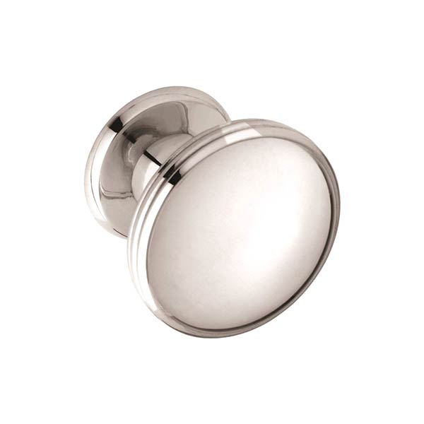 Knob Oval With 3 Line Detail 37mm Diameter Solid Brass