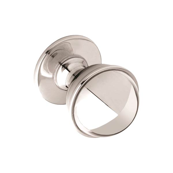 Knob Classic Ball With Ring Detail 35mm Diameter Solid Brass