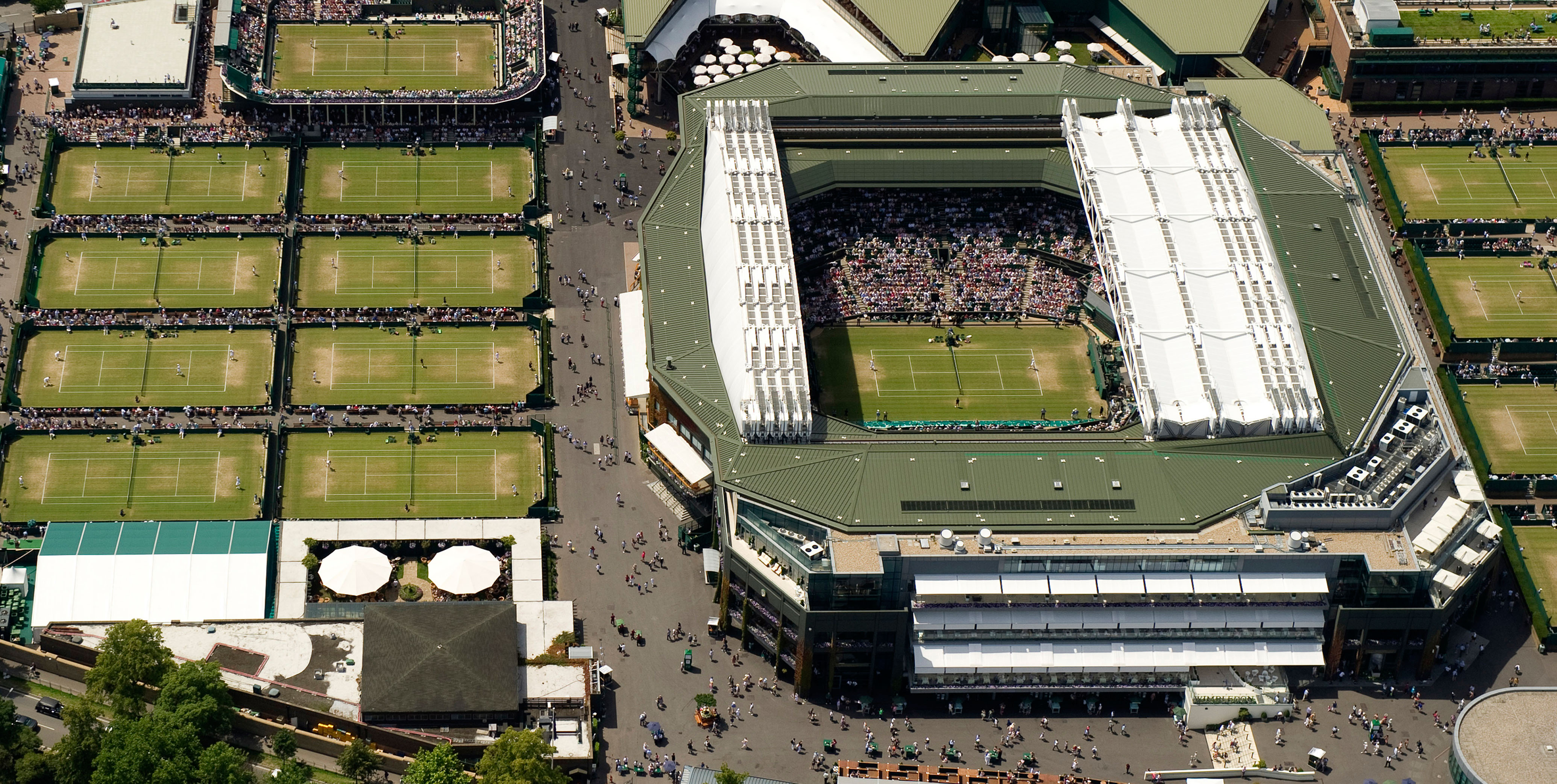 Birds-eye view of Wimbledon