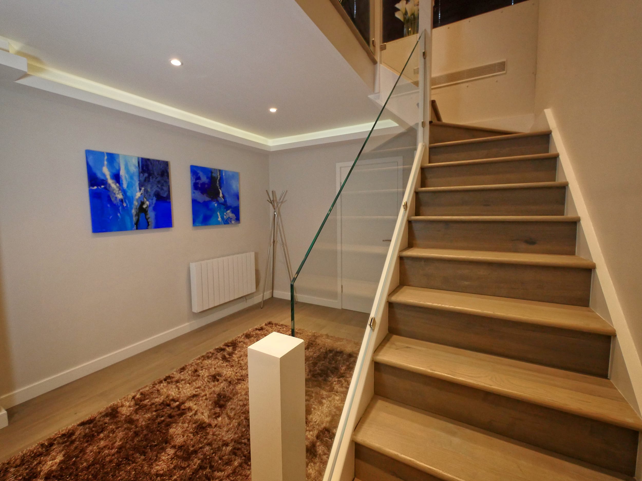 Stairway area in Glenn Kinsey's training studio, London