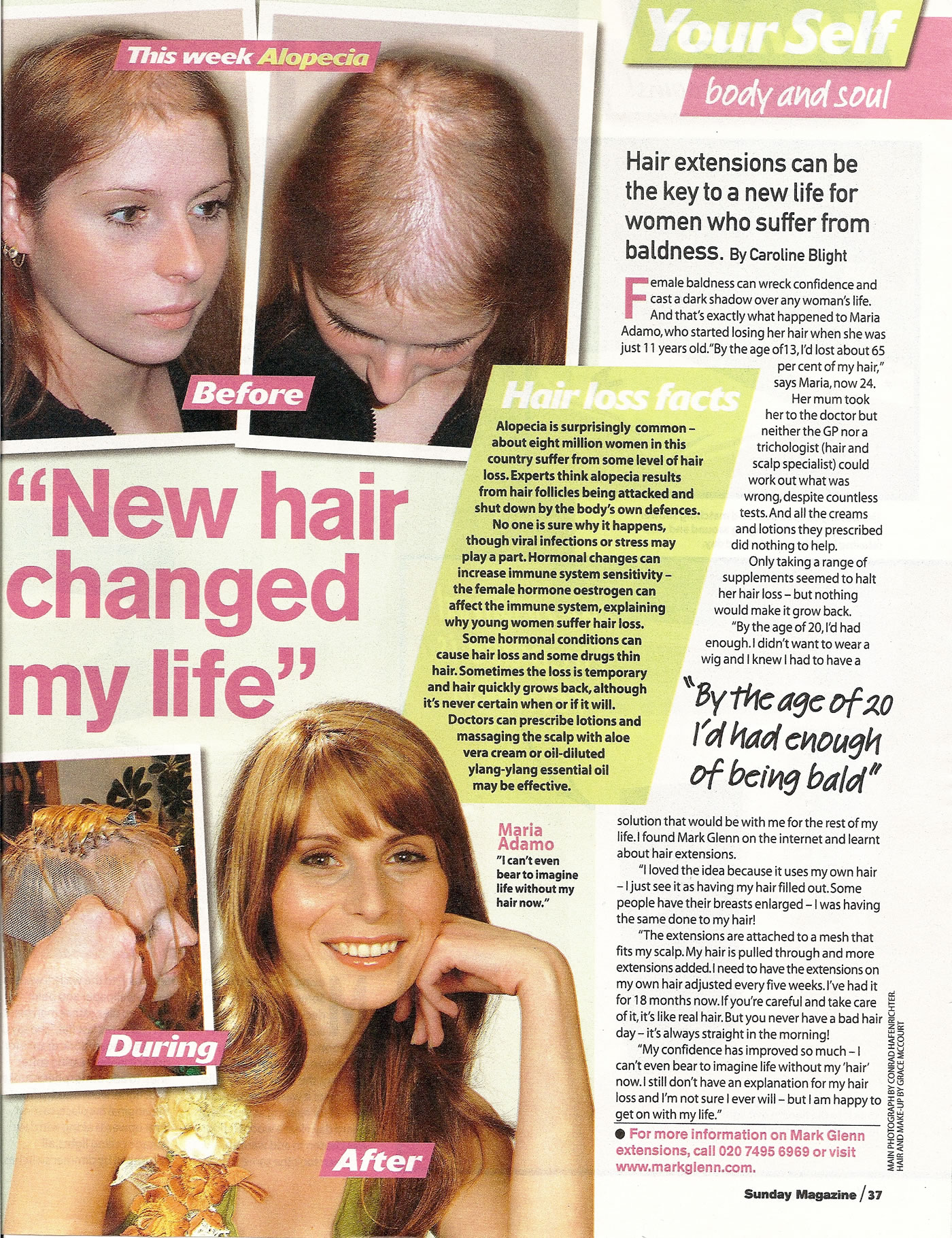 News of the World - 'New Hair at Mark Glenn Changed My Life' - Alopecia