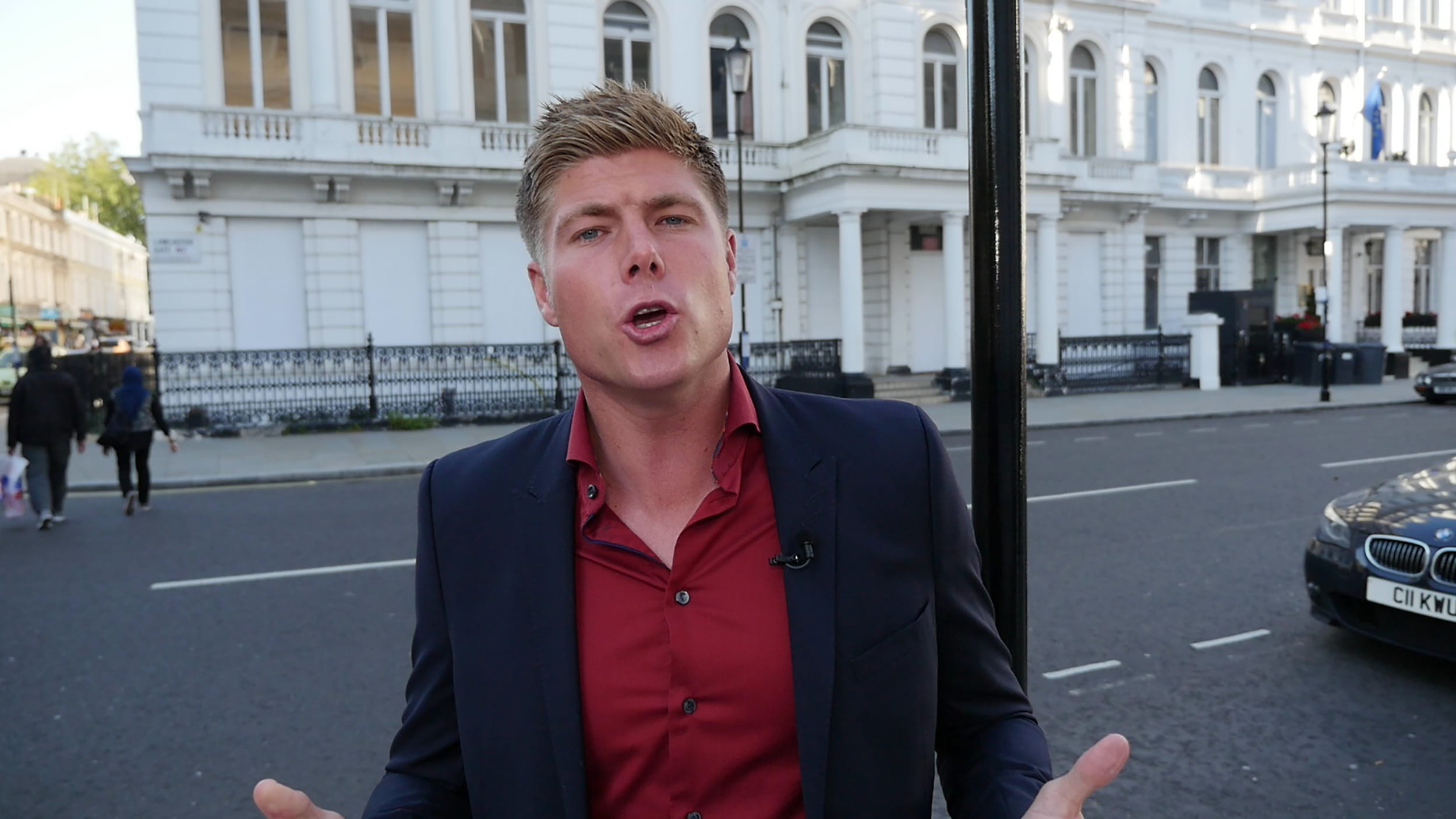 Piece to camera outside our London TV  studio