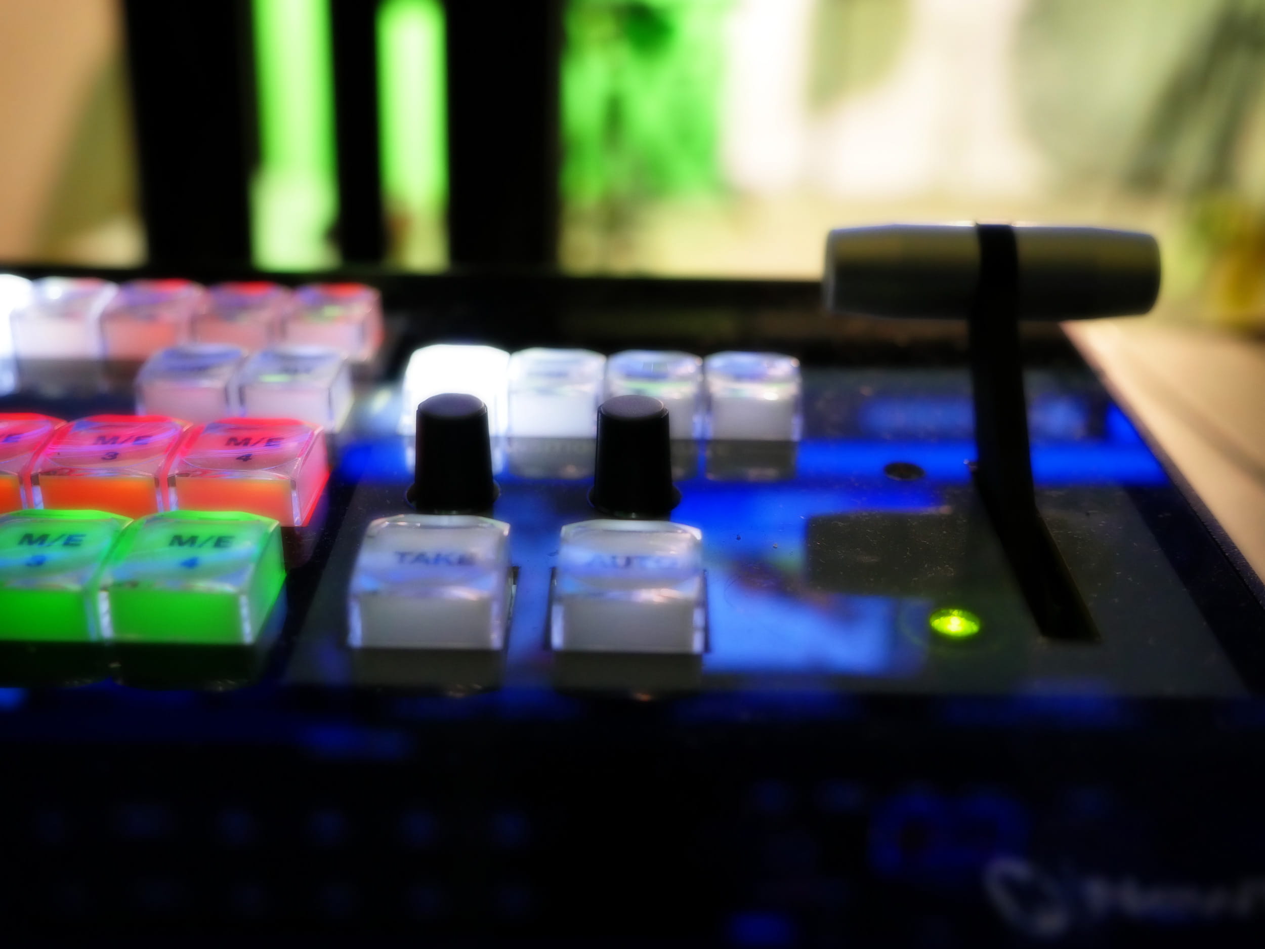 Gallery vision mixer in our TV training studio, London