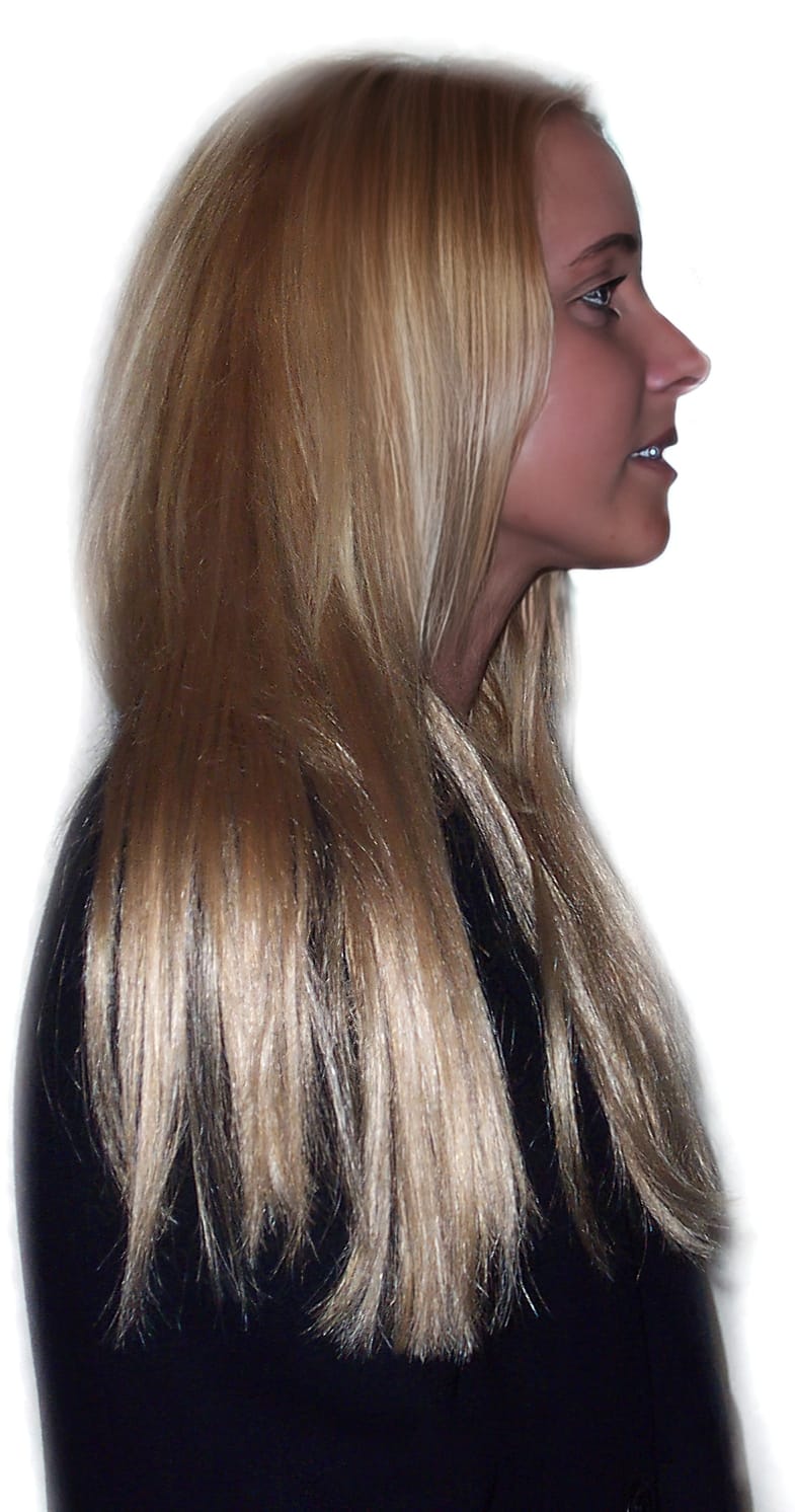 After Picture - Shoulder Length to Long Strawberry Blonde