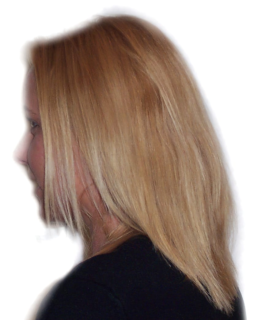 Before Picture - Shoulder Length to Long Strawberry Blonde