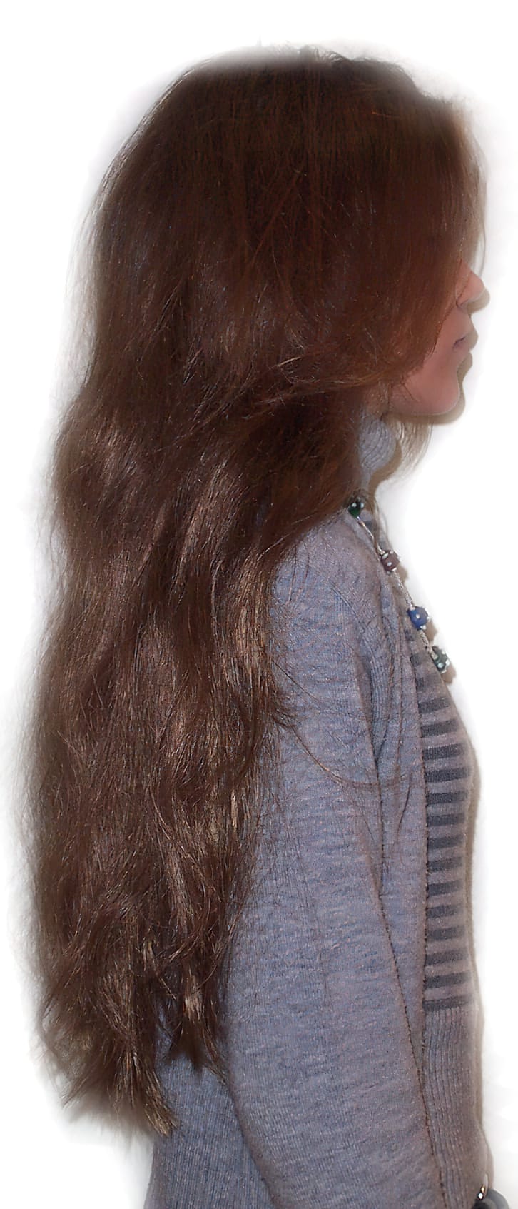 After Picture - Extra Long Brown and Wavy