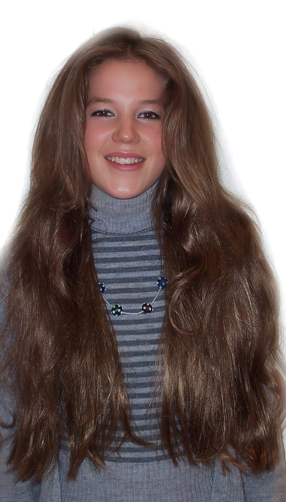 After Picture - Extra Long Brown and Wavy