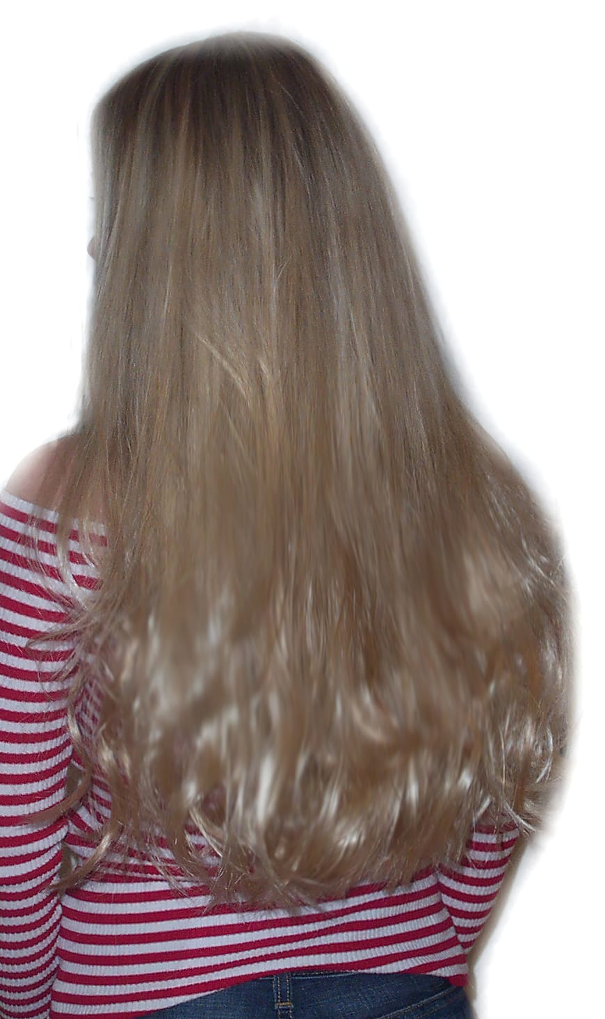 After Picture - Classic Long Blonde Hair Extensions