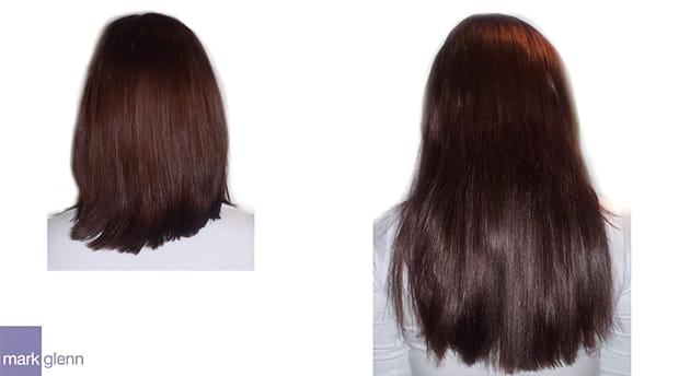 HE012 - Beautiful Silky Straight Hair Extensions Before & After - Mark Glenn Hair Enhancement