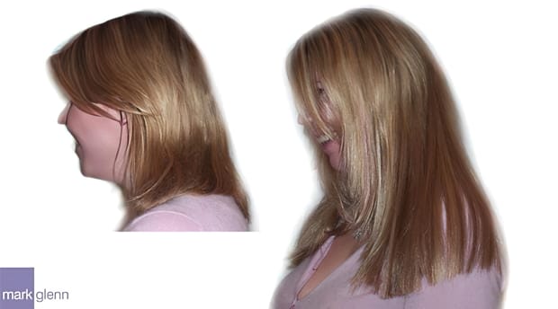 HE022 - Shoulder Length to Long Hair Extensions Before & After - Mark Glenn, London