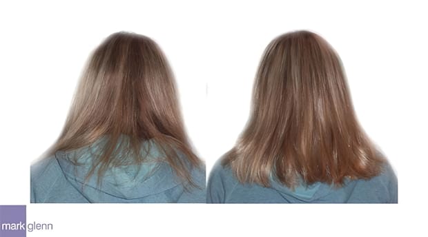 HE033 - Subtle Lift & Thicken Hair Extensions Before & After - Mark Glenn, London