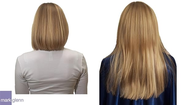 HE037 - Hair Extensions Before and After - Blunt Bob to Long Blonde - Mark Glenn, London