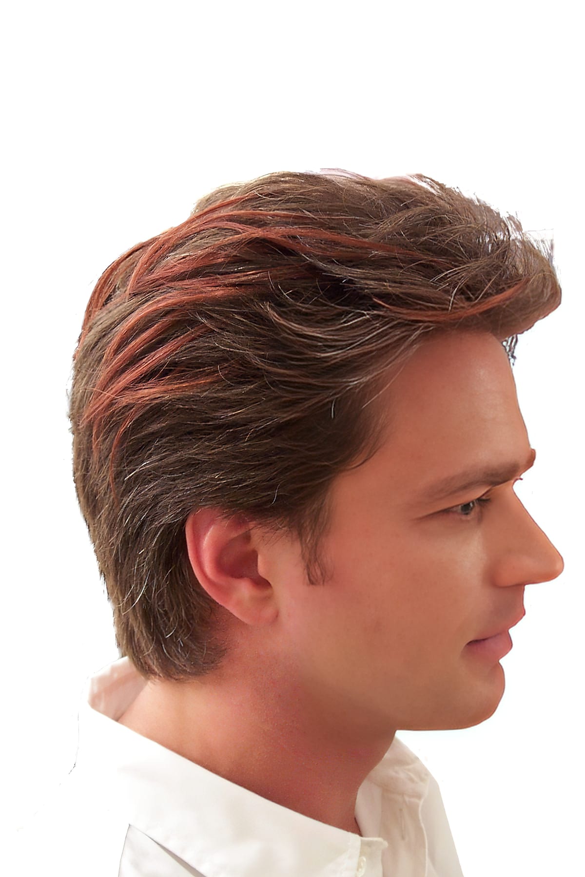 After Picture - Male Hair Extensions Highlights Only