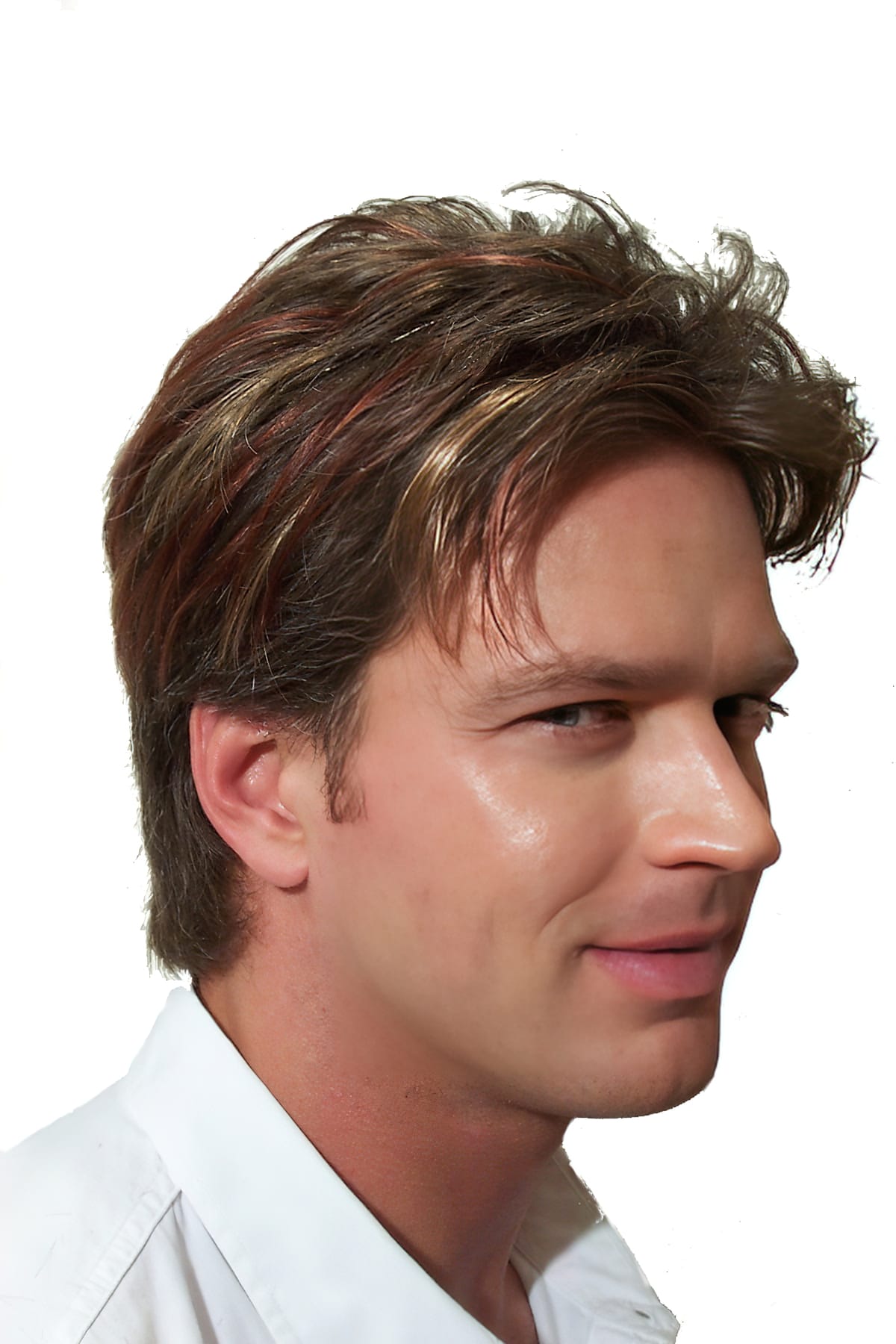 After Picture - Male Hair Extensions Highlights Only