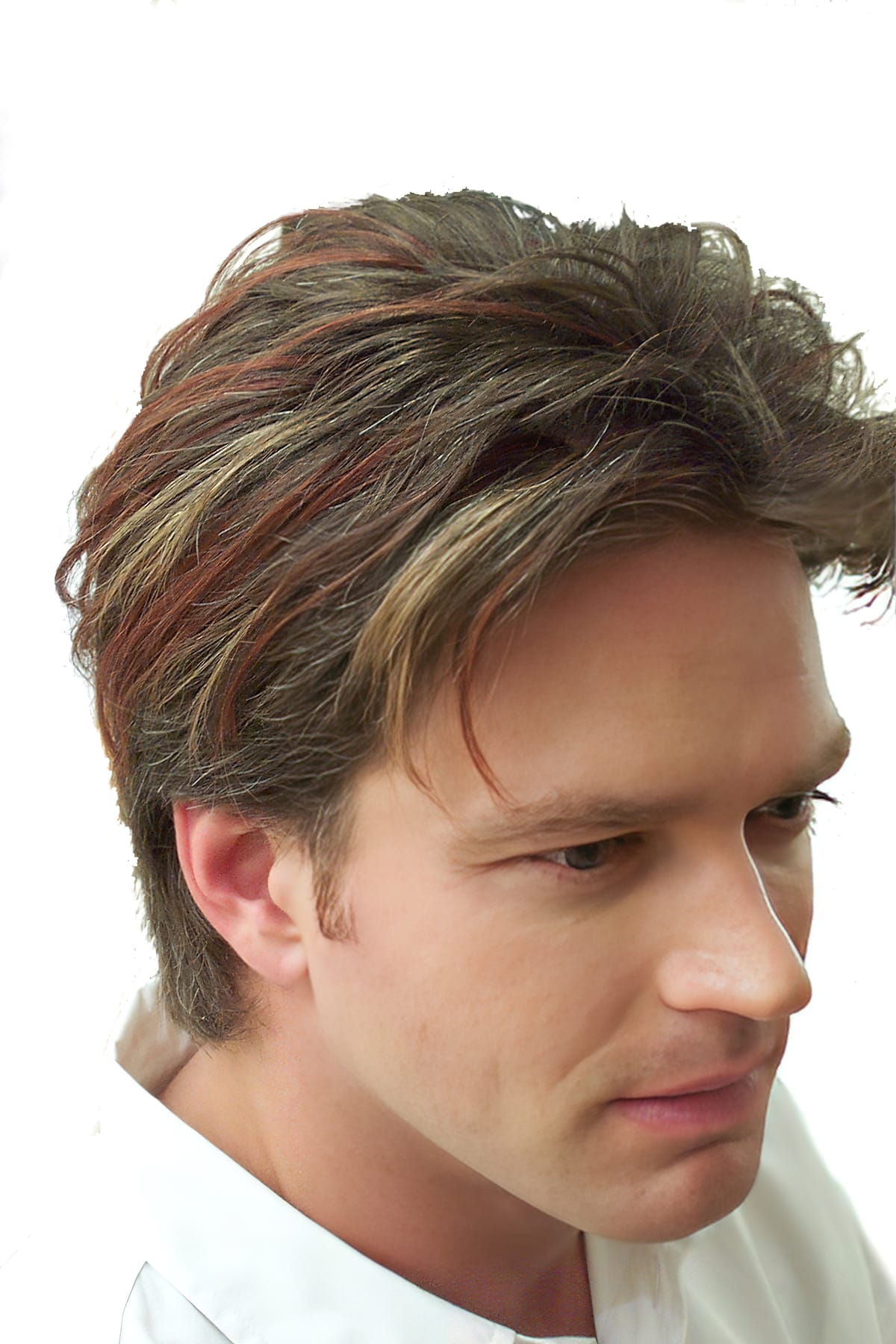 After Picture - Male Hair Extensions Highlights Only