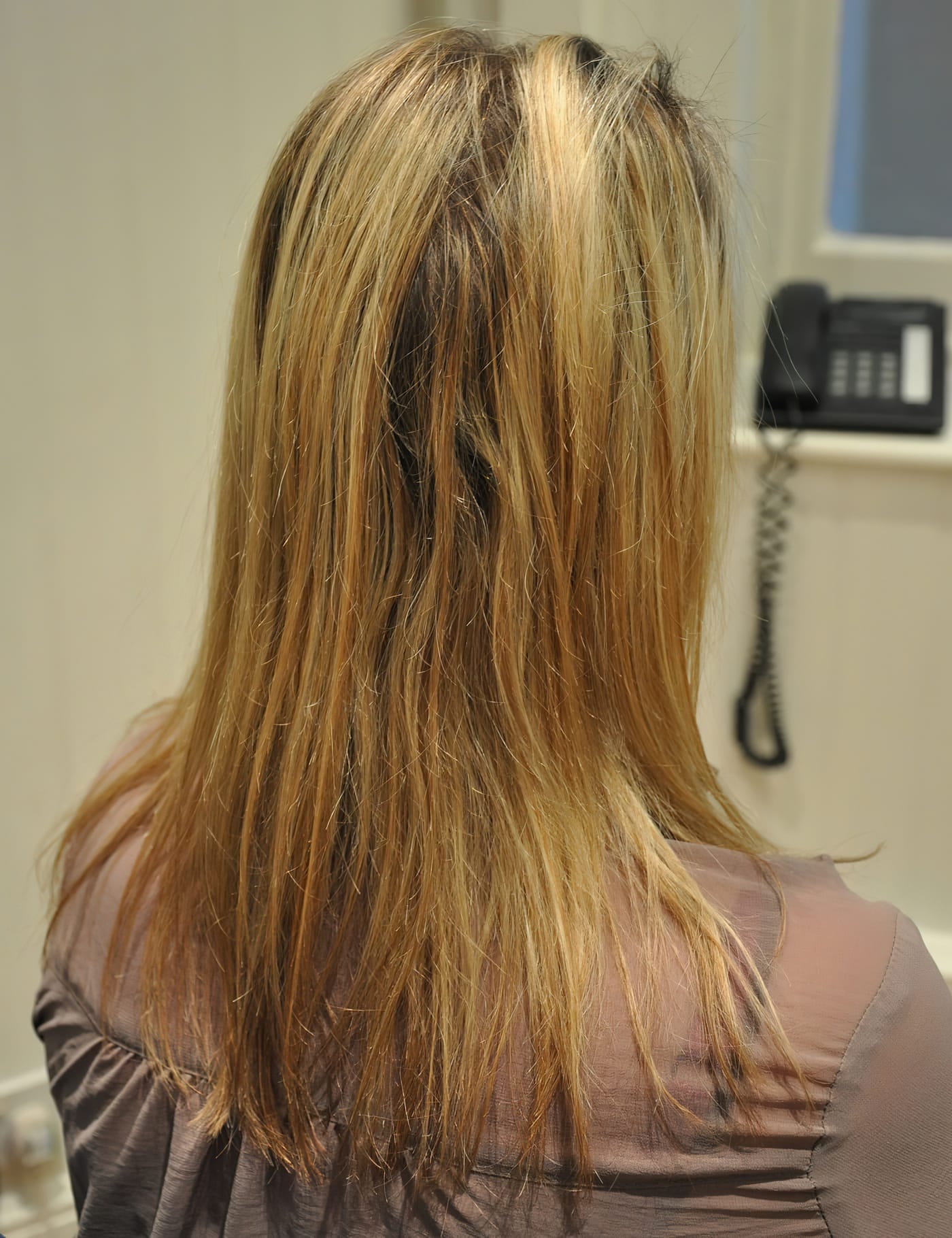 Before Picture - Blonde & Lovely for an Extension Virgin