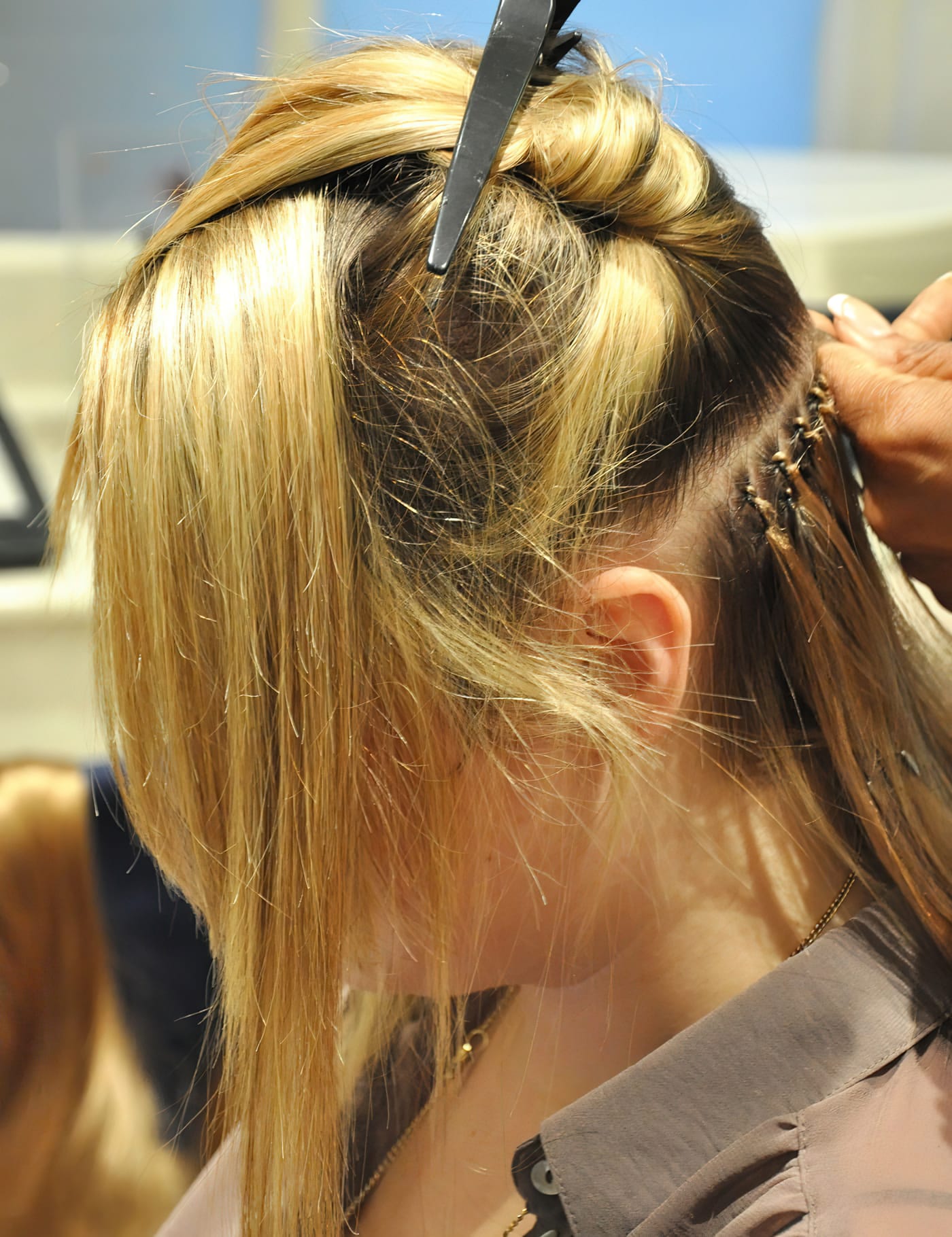 Before Picture - Blonde & Lovely for an Extension Virgin